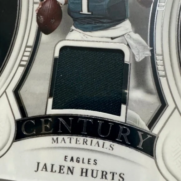 🏈🏆Jalen Hurts "National Treasures Century Materials - 99/99 Insert" Card🏆🏈 - Picture 4 of 6